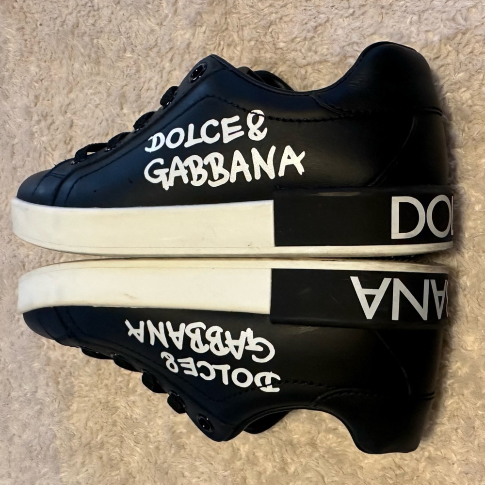 Dolce & Gabbana Black and White Kids Sneakers